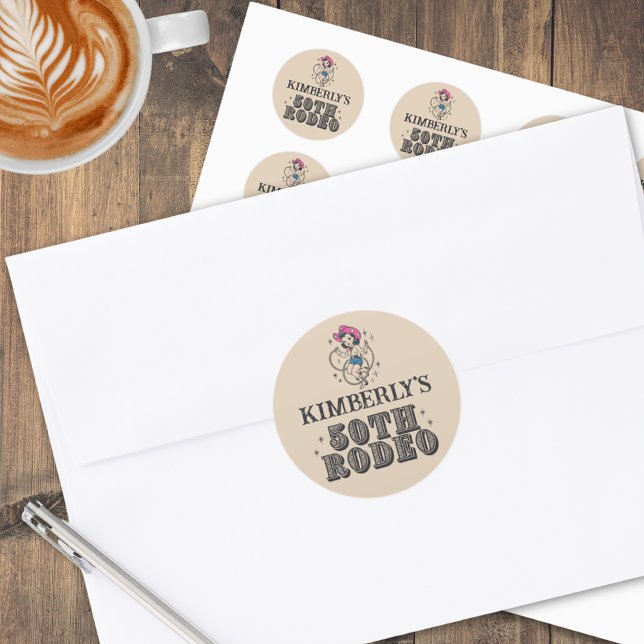 Adesivo Redondo Aniversário do 50º Rodeio Ocidental (Criador carregado)