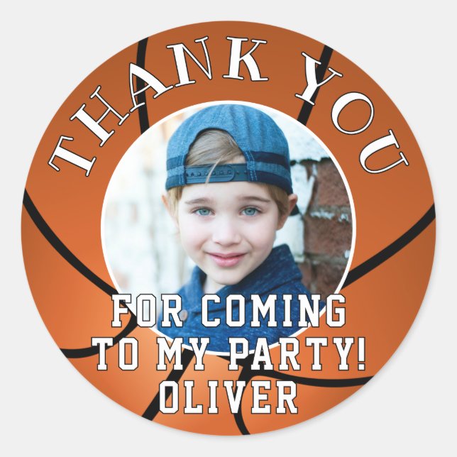 Adesivo Redondo Aniversário do Basball Ball Kids (Frente)