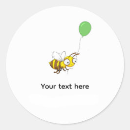 Adesivo Redondo Aniversário do Bumble bee Personalizado