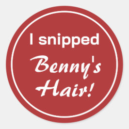 Adesivo Redondo Aniversário do caminhão de bombeiros vermelho