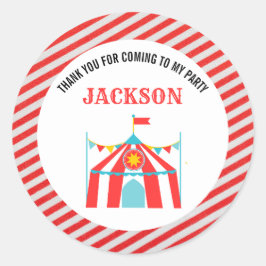 Adesivo Redondo Aniversário do Circo do Carnaval