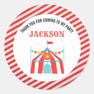 Adesivo Redondo Aniversário do Circo do Carnaval