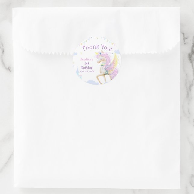 Adesivo Redondo Aniversário do Clássico Round Sticker. (Bolsa)