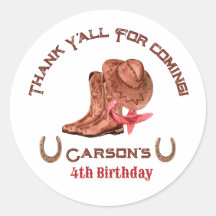 Aniversário Do Cowboy Do País Ocidental Obrigado A