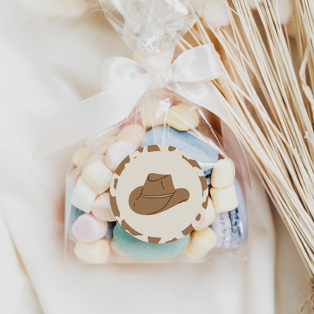 Adesivo Redondo Aniversário do Cowboy Neutral do Southern Rodeo (Criador carregado)