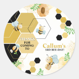 Adesivo Redondo Aniversário do Dia da Abelha