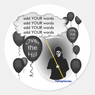 Adesivo Redondo Aniversário do Hill Grim Reaper