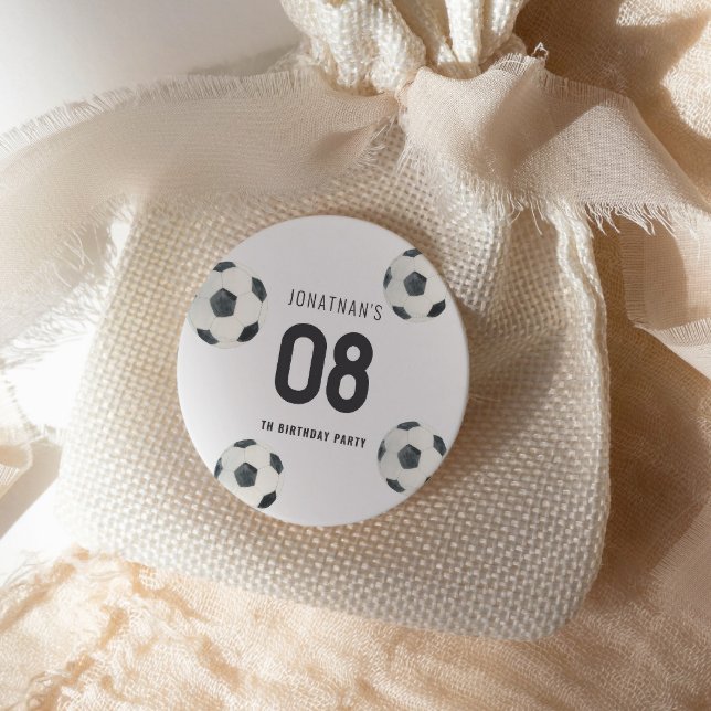 Adesivo Redondo Aniversário do Jogo do Futebol Boy (Criador carregado)