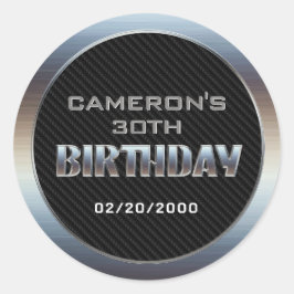 Adesivo Redondo Aniversário do Menino dos Homens