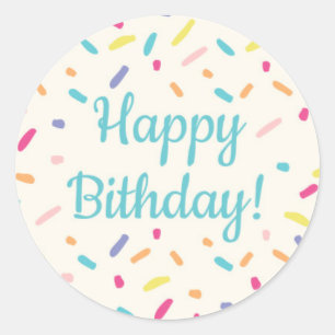 Adesivo Redondo Aniversário do Menino - Festa de Rosquinha - Ades