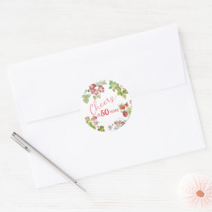 Adesivo Redondo Aniversário do Milestone para 50 Anos