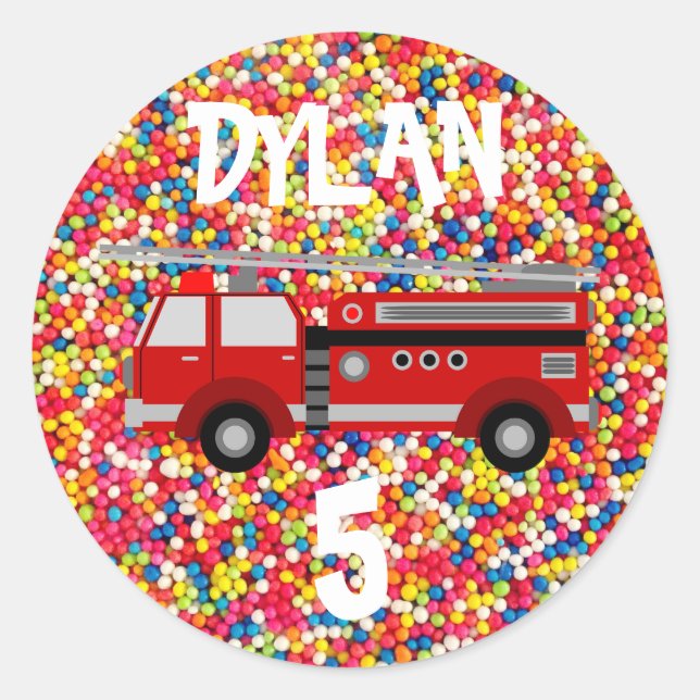 Adesivo Redondo Aniversário do Partido dos Doadores de Bombeiros (Frente)