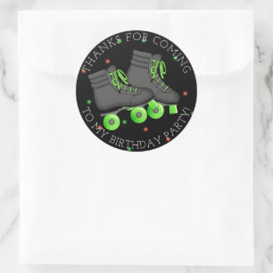 Adesivo Redondo Aniversário do Skate do Rapaz Obrigado