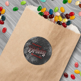 Adesivo Redondo Aniversário do Teen Boy