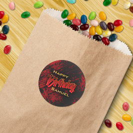 Adesivo Redondo Aniversário do Teen Boy