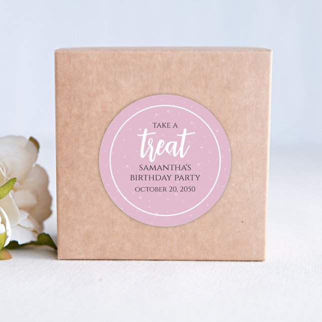 Adesivo Redondo Aniversário do Tratado de Bolinhas Mínimas e Bonit (Criador carregado)