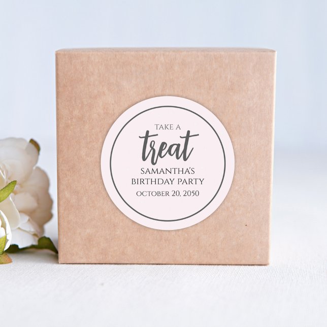 Adesivo Redondo Aniversário do Tratado de Bolinhas Mínimas e Bonit (Criador carregado)