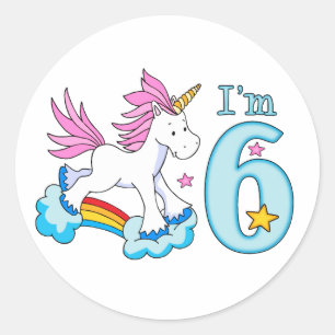 Adesivo Redondo Aniversário do Unicórnio 6