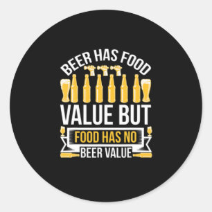 Adesivo Redondo Aniversário do Valor Alimentício da Cerveja