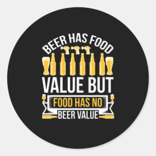 Adesivo Redondo Aniversário do Valor Alimentício da Cerveja