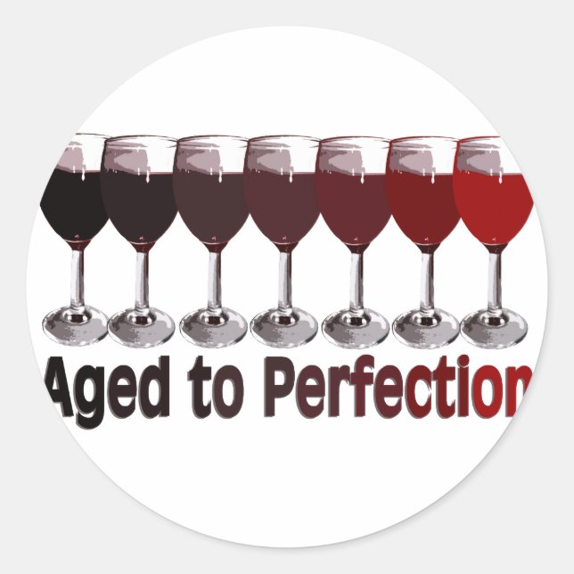 Adesivo Redondo Aniversário do Vinho Vermelho (Frente)