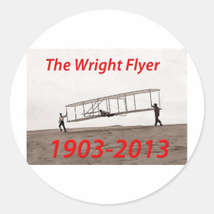 Adesivo Redondo Aniversário do Wright Flyer (1903-2013)