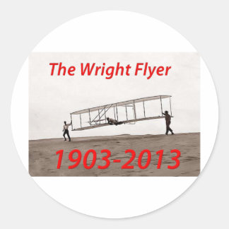 Adesivo Redondo Aniversário do Wright Flyer (1903-2013)
