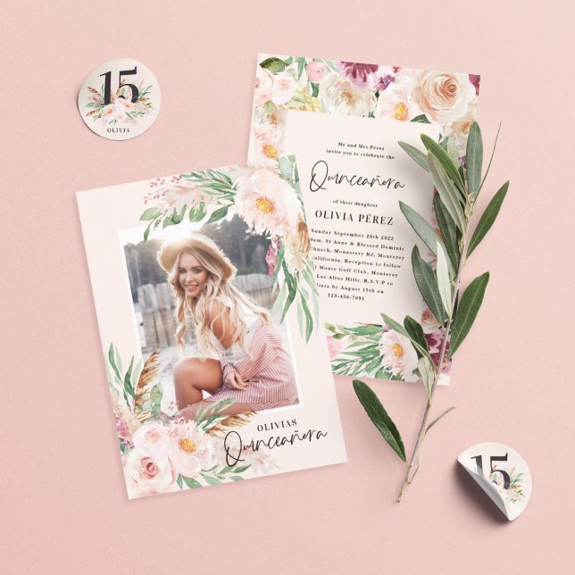 Adesivo Redondo Aniversário elegante, cor-de-água rosa (Criador carregado)