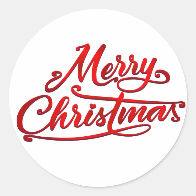 Adesivo Redondo aniversário feliz da linha vermelha (Frente)