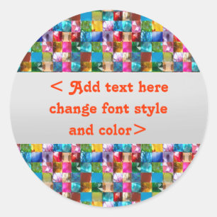 Adesivo Redondo ANIVERSÁRIO GEMS JEWELS PEARLS Fronteiras Frames