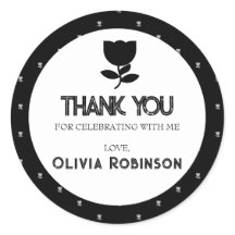 Aniversário Gótico Preto e Branco