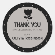 Aniversário Gótico Preto e Branco