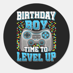 Adesivo Redondo Aniversário, Hora Do Aniversário Para Aproximar O
