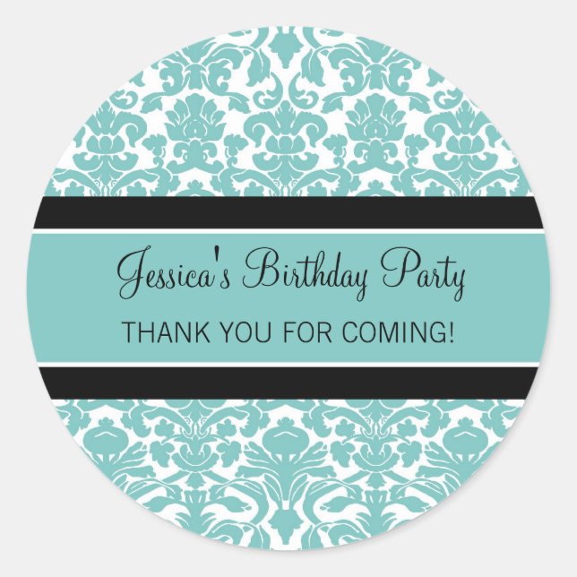 Adesivo Redondo Aniversário Obrigado Nome Personalizado Fala Fatur (Frente)