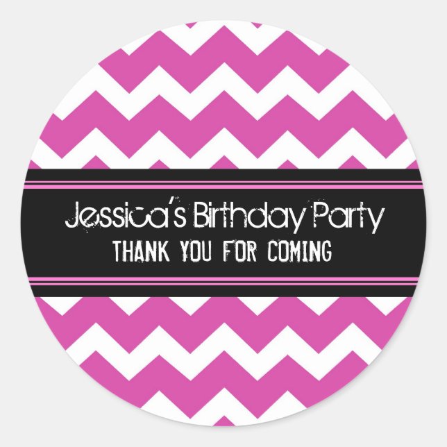 Adesivo Redondo Aniversário Obrigado Nome Personalizado Marcas De  (Frente)