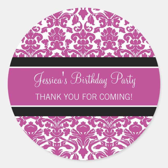 Adesivo Redondo Aniversário Obrigado Nome Personalizado Marcas De  (Frente)