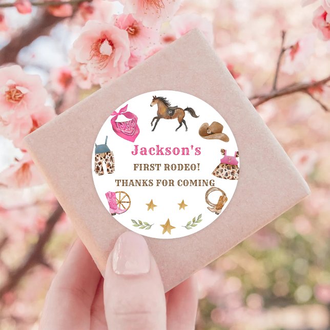 Adesivo Redondo Aniversário Ocidental Obrigado Classe (Criador carregado)