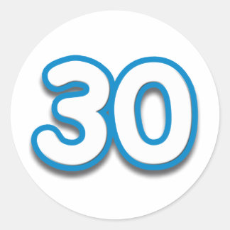Adesivo Redondo Aniversário ou Aniversário de 30 Anos - Adicionar