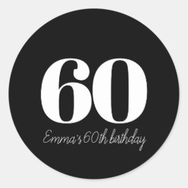 Adesivo Redondo Aniversário personalizado e sofisticado