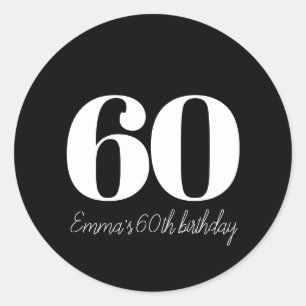 Adesivo Redondo Aniversário personalizado e sofisticado