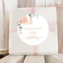 Aniversário rosa de ouro floral eucalipto verde