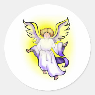 Adesivo Redondo Anjo