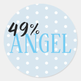 Adesivo Redondo Anjo 49% - personalizável