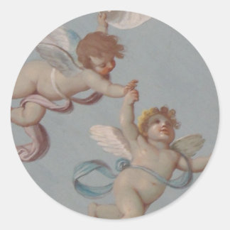 Adesivo Redondo Anjo Cherubs - Renascença Whimsical