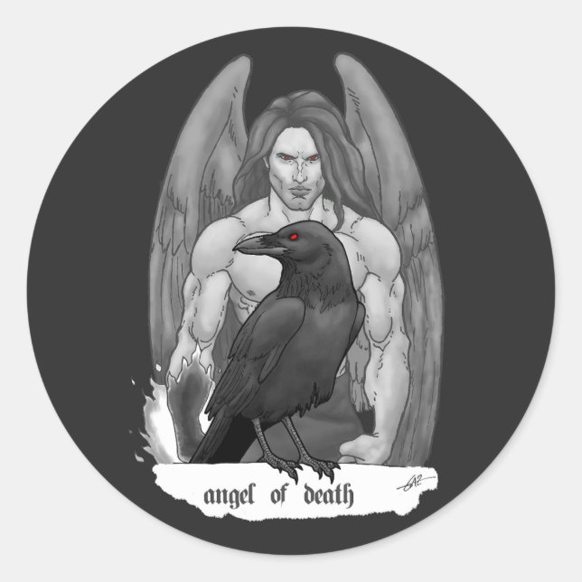 Adesivo Redondo Anjo Da Morte (Frente)