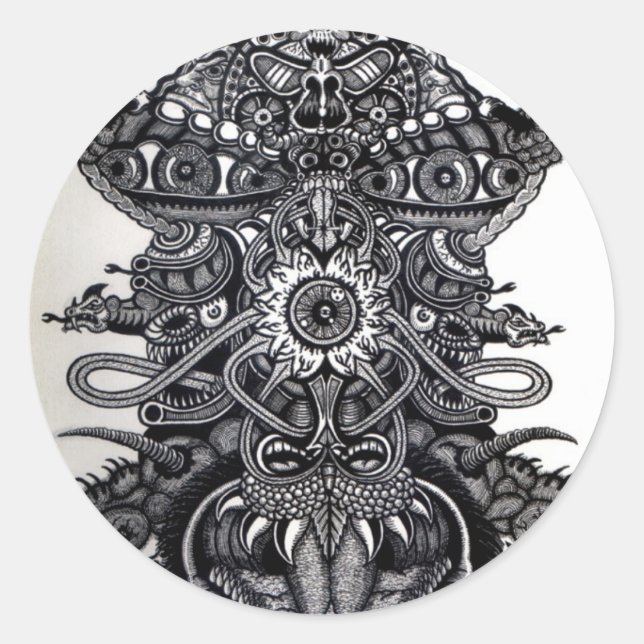 Adesivo Redondo Anjo da Morte (Frente)