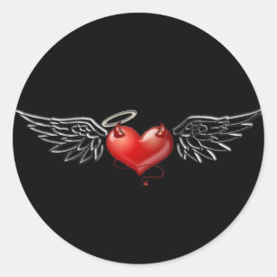 Adesivo Redondo Anjo de fundo