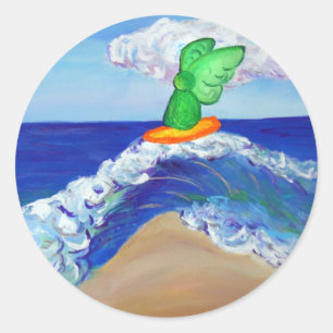 Adesivo Redondo Anjo de surfe, Raphael Sticker