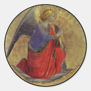 Adesivo Redondo Anjo do aviso por Fra Angelico