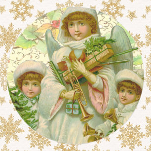 Adesivo Redondo Anjo do Natal